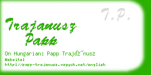 trajanusz papp business card